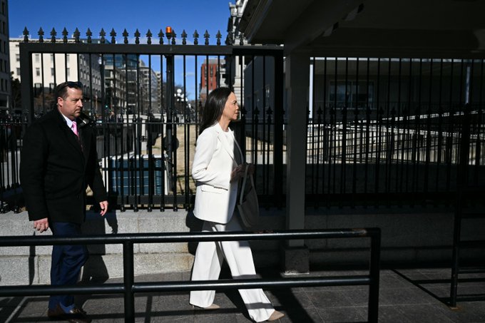 María Corina Machado en la Casa blanca