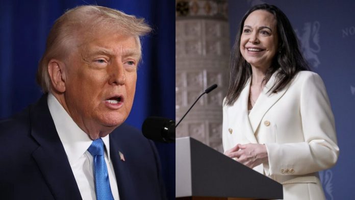 Trump y Machado, figuras de la pronta reunion en la Casa Blanca