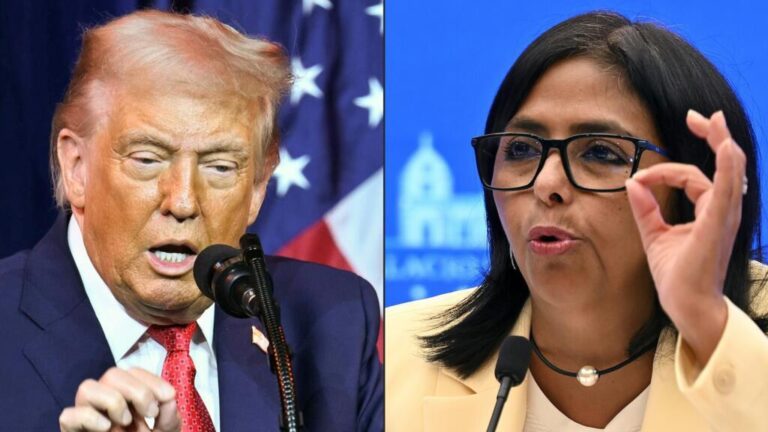 Donald Trump y Delcy Rodríguez