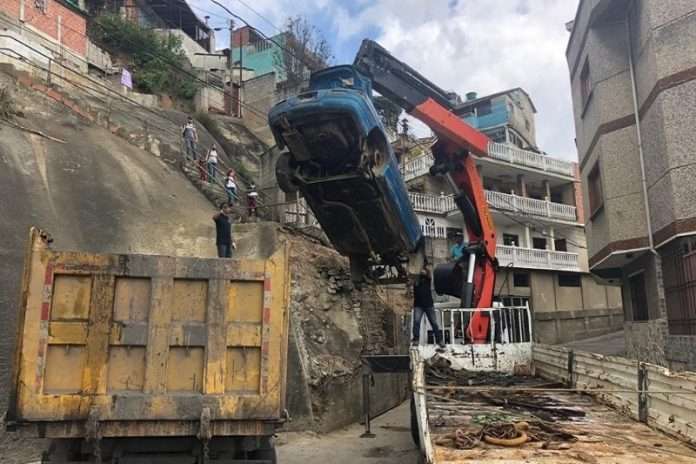 Recolección de chatarra en Caracas